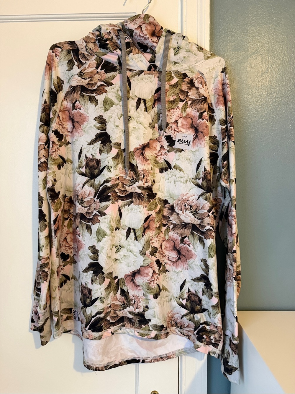 Eivy Floral Hoodie Sweater in Blush Multi